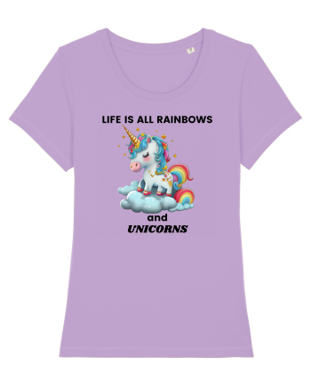 Unicorn dragut mesaj Life is all Rainbows and Unicorns, design 1 Lavender Dawn