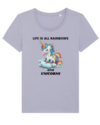 Unicorn dragut mesaj Life is all Rainbows and Unicorns, design 1 Lavender