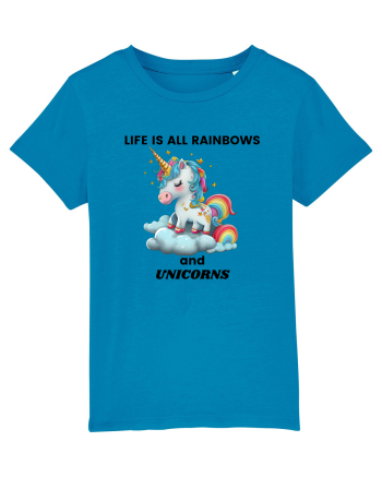 Unicorn dragut mesaj Life is all Rainbows and Unicorns, design 1 Azur