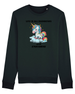 Unicorn dragut mesaj Life is all Rainbows and Unicorns, design 1 Bluză mânecă lungă Unisex Rise