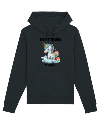 Unicorn dragut mesaj Never Stop Being Magical, design 1 Black