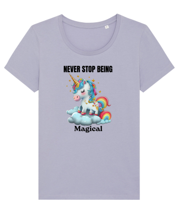 Unicorn dragut mesaj Never Stop Being Magical, design 1 Lavender