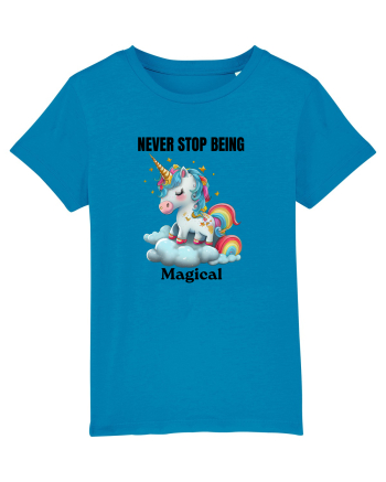 Unicorn dragut mesaj Never Stop Being Magical, design 1 Azur