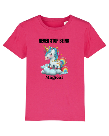Unicorn dragut mesaj Never Stop Being Magical, design 1 Raspberry