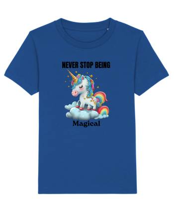 Unicorn dragut mesaj Never Stop Being Magical, design 1 Majorelle Blue