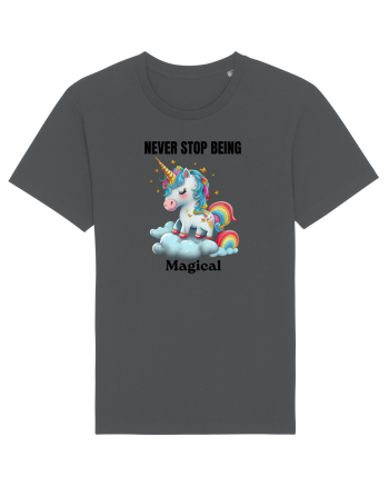 Unicorn dragut mesaj Never Stop Being Magical, design 1 Anthracite