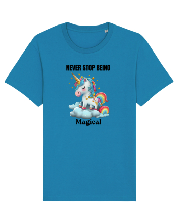 Unicorn dragut mesaj Never Stop Being Magical, design 1 Azur