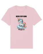 Unicorn dragut mesaj Never Stop Being Magical, design 1 Tricou mânecă scurtă Unisex Rocker