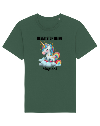Unicorn dragut mesaj Never Stop Being Magical, design 1 Bottle Green
