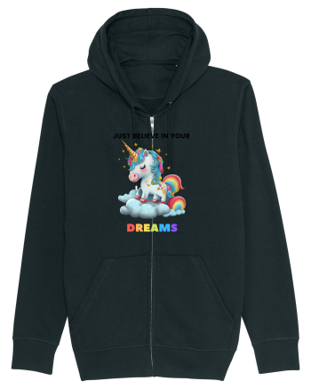 Unicorn dragut mesaj Just Believe in Your Dreams, design 1 Black