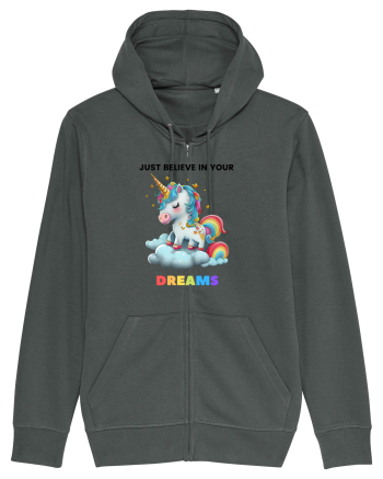 Unicorn dragut mesaj Just Believe in Your Dreams, design 1 Anthracite