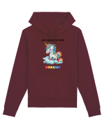 Unicorn dragut mesaj Just Believe in Your Dreams, design 1 Hanorac Unisex Drummer