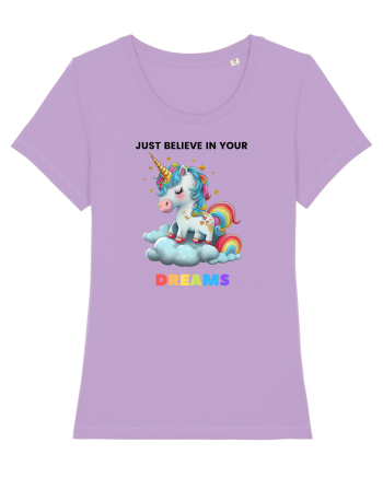Unicorn dragut mesaj Just Believe in Your Dreams, design 1 Lavender Dawn