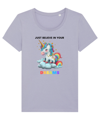 Unicorn dragut mesaj Just Believe in Your Dreams, design 1 Lavender