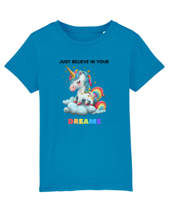 Unicorn dragut mesaj Just Believe in Your Dreams, design 1 Azur