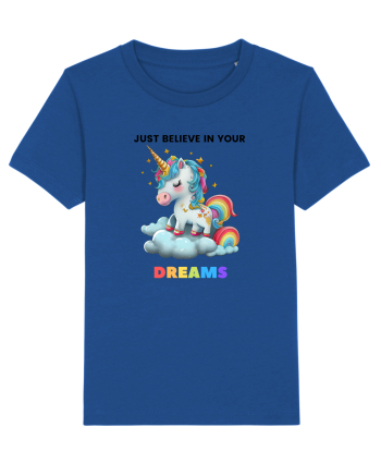 Unicorn dragut mesaj Just Believe in Your Dreams, design 1 Majorelle Blue