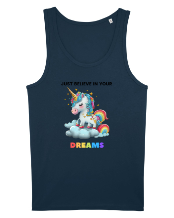 Unicorn dragut mesaj Just Believe in Your Dreams, design 1 Navy