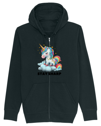 Unicorn dragut mesaj Stay Sharp, design 1 Black