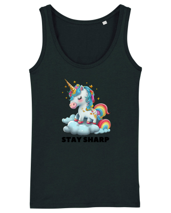Unicorn dragut mesaj Stay Sharp, design 1 Black