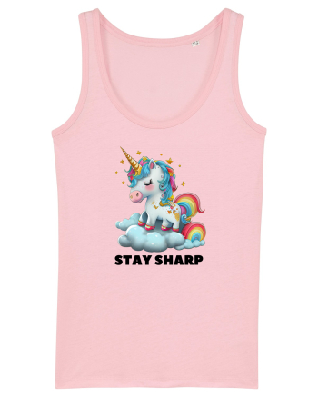 Unicorn dragut mesaj Stay Sharp, design 1 Cotton Pink
