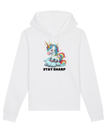 Unicorn dragut mesaj Stay Sharp, design 1 White
