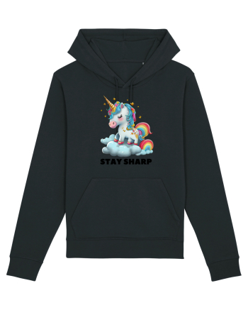 Unicorn dragut mesaj Stay Sharp, design 1 Black