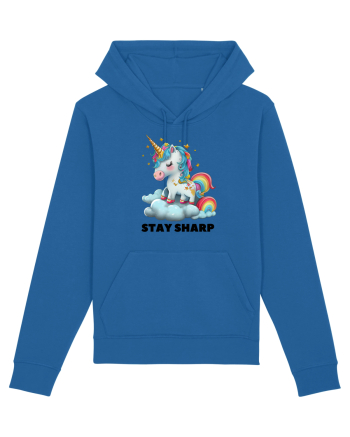 Unicorn dragut mesaj Stay Sharp, design 1 Royal Blue