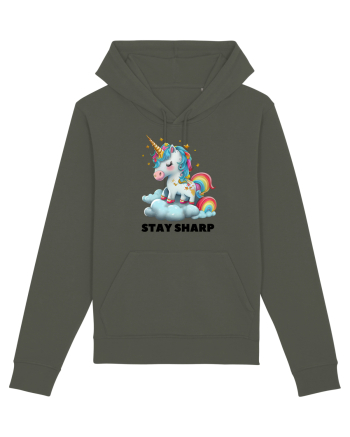 Unicorn dragut mesaj Stay Sharp, design 1 Khaki