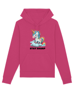 Unicorn dragut mesaj Stay Sharp, design 1 Hanorac Unisex Drummer