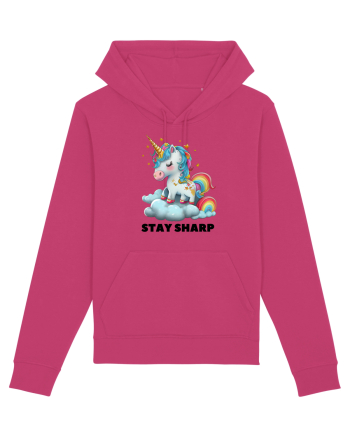 Unicorn dragut mesaj Stay Sharp, design 1 Raspberry