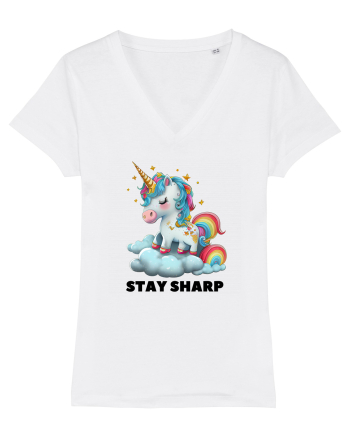Unicorn dragut mesaj Stay Sharp, design 1 White