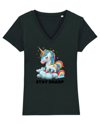 Unicorn dragut mesaj Stay Sharp, design 1 Black