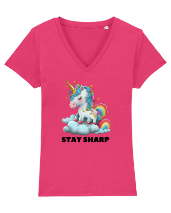 Unicorn dragut mesaj Stay Sharp, design 1 Raspberry