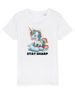 Unicorn dragut mesaj Stay Sharp, design 1 Tricou mânecă scurtă  Copii Mini Creator