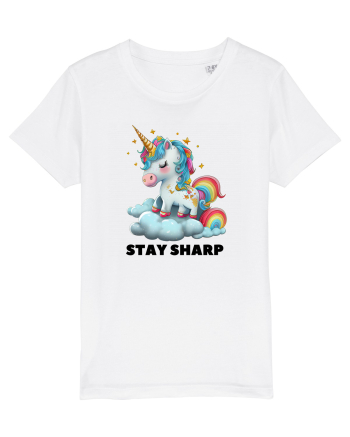 Unicorn dragut mesaj Stay Sharp, design 1 White
