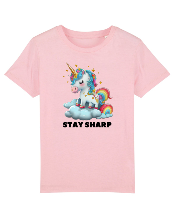 Unicorn dragut mesaj Stay Sharp, design 1 Cotton Pink