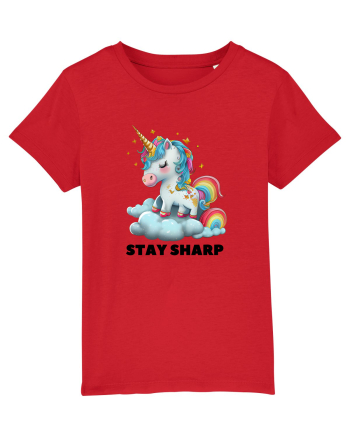 Unicorn dragut mesaj Stay Sharp, design 1 Red