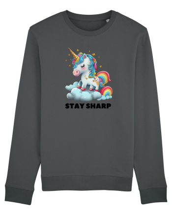 Unicorn dragut mesaj Stay Sharp, design 1 Anthracite