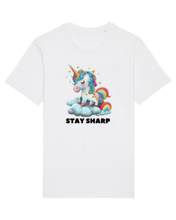 Unicorn dragut mesaj Stay Sharp, design 1 White