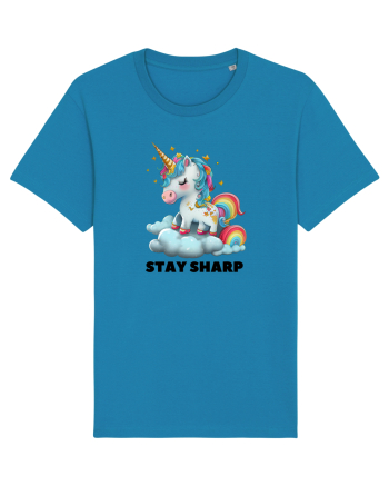 Unicorn dragut mesaj Stay Sharp, design 1 Azur