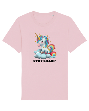Unicorn dragut mesaj Stay Sharp, design 1 Cotton Pink