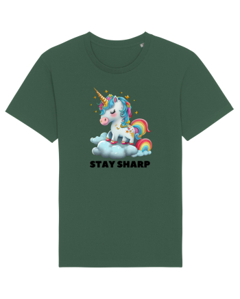 Unicorn dragut mesaj Stay Sharp, design 1 Bottle Green