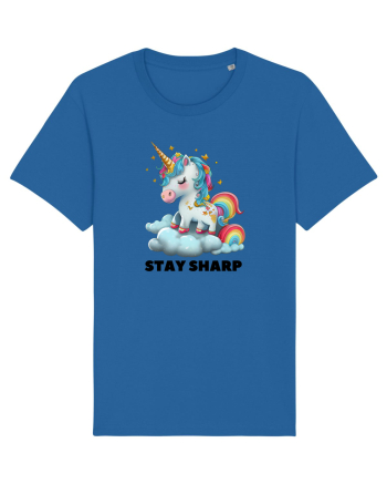 Unicorn dragut mesaj Stay Sharp, design 1 Royal Blue