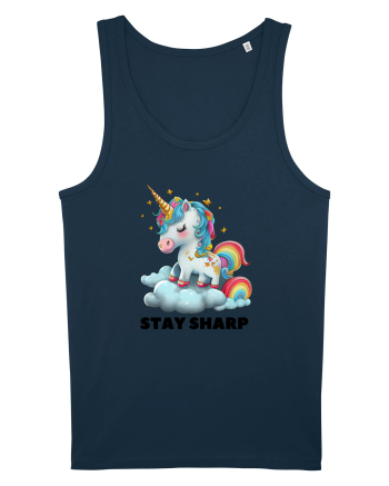 Unicorn dragut mesaj Stay Sharp, design 1 Navy
