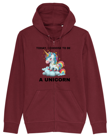 Unicorn dragut mesaj Today, I choose to be a unicorn, design 1 Burgundy