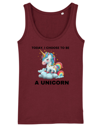 Unicorn dragut mesaj Today, I choose to be a unicorn, design 1 Burgundy