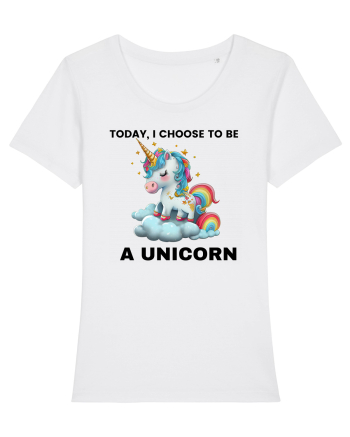 Unicorn dragut mesaj Today, I choose to be a unicorn, design 1 White