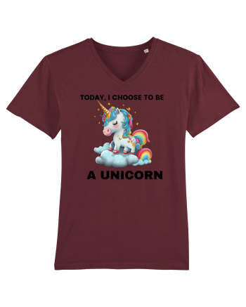 Unicorn dragut mesaj Today, I choose to be a unicorn, design 1 Burgundy