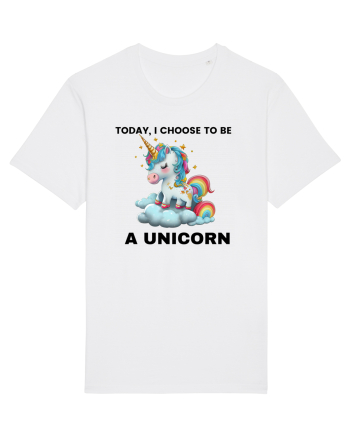 Unicorn dragut mesaj Today, I choose to be a unicorn, design 1 White