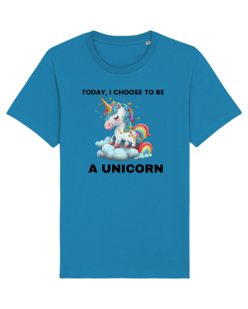 Unicorn dragut mesaj Today, I choose to be a unicorn, design 1 Azur
